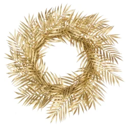 22″ (56Cm) Metallic Gold Fern Christmas Wreath