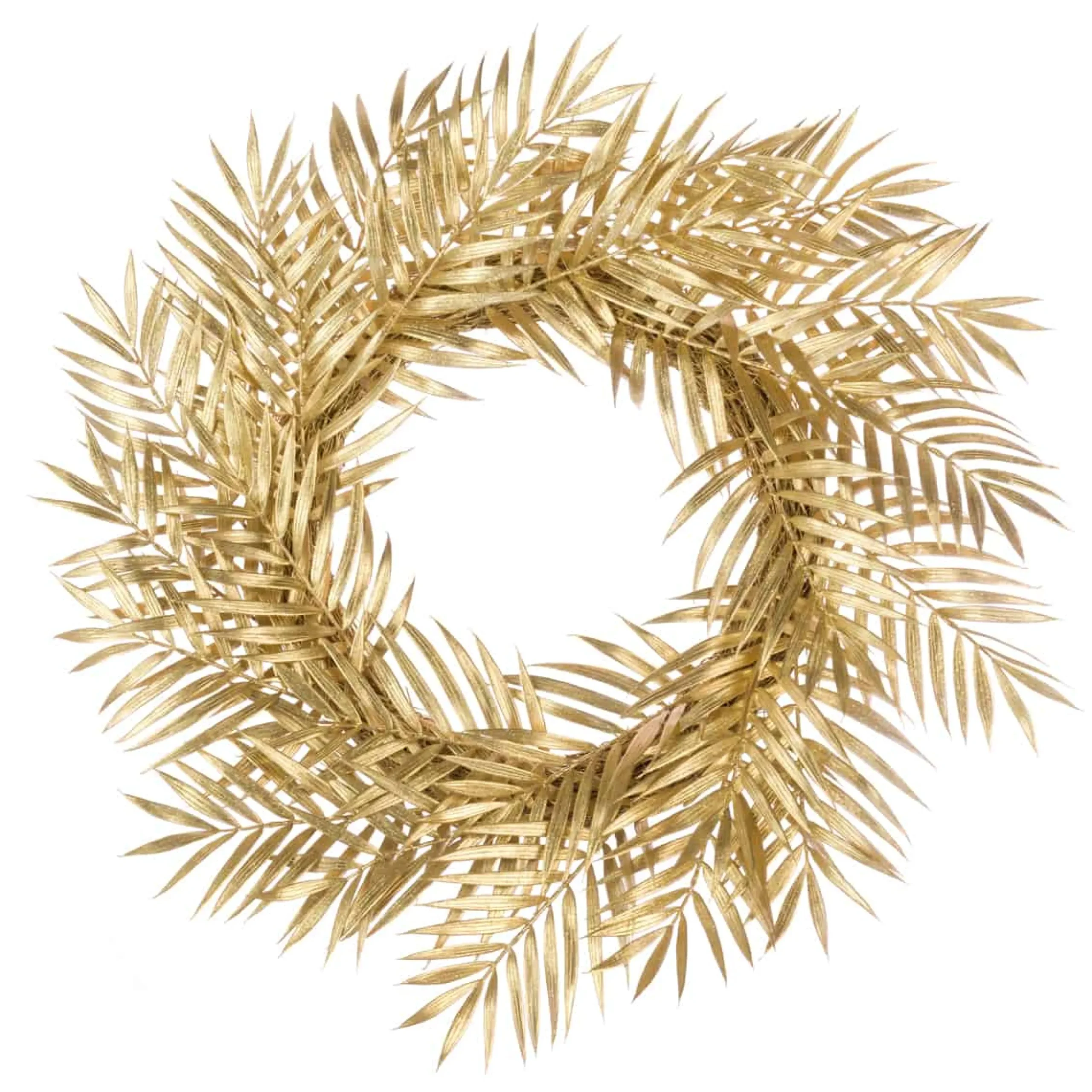 22″ (56Cm) Metallic Gold Fern Christmas Wreath