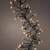 1512 Led Twinkle Cluster Christmas Lights Warm White With Green Cable