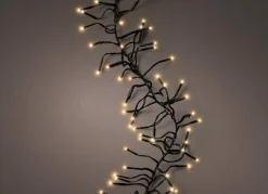 1512 Led Twinkle Cluster Christmas Lights Warm White With Green Cable