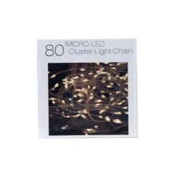 80 Micro Led Battery Christmas Lights Warm White