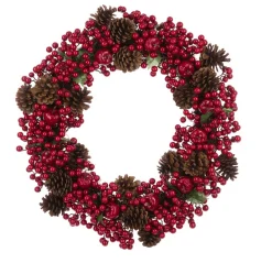 Berry Pinecone Christmas Wreath – 45 Cm
