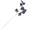 Blue Fabric Hydrangea With Gold Glitter Stem