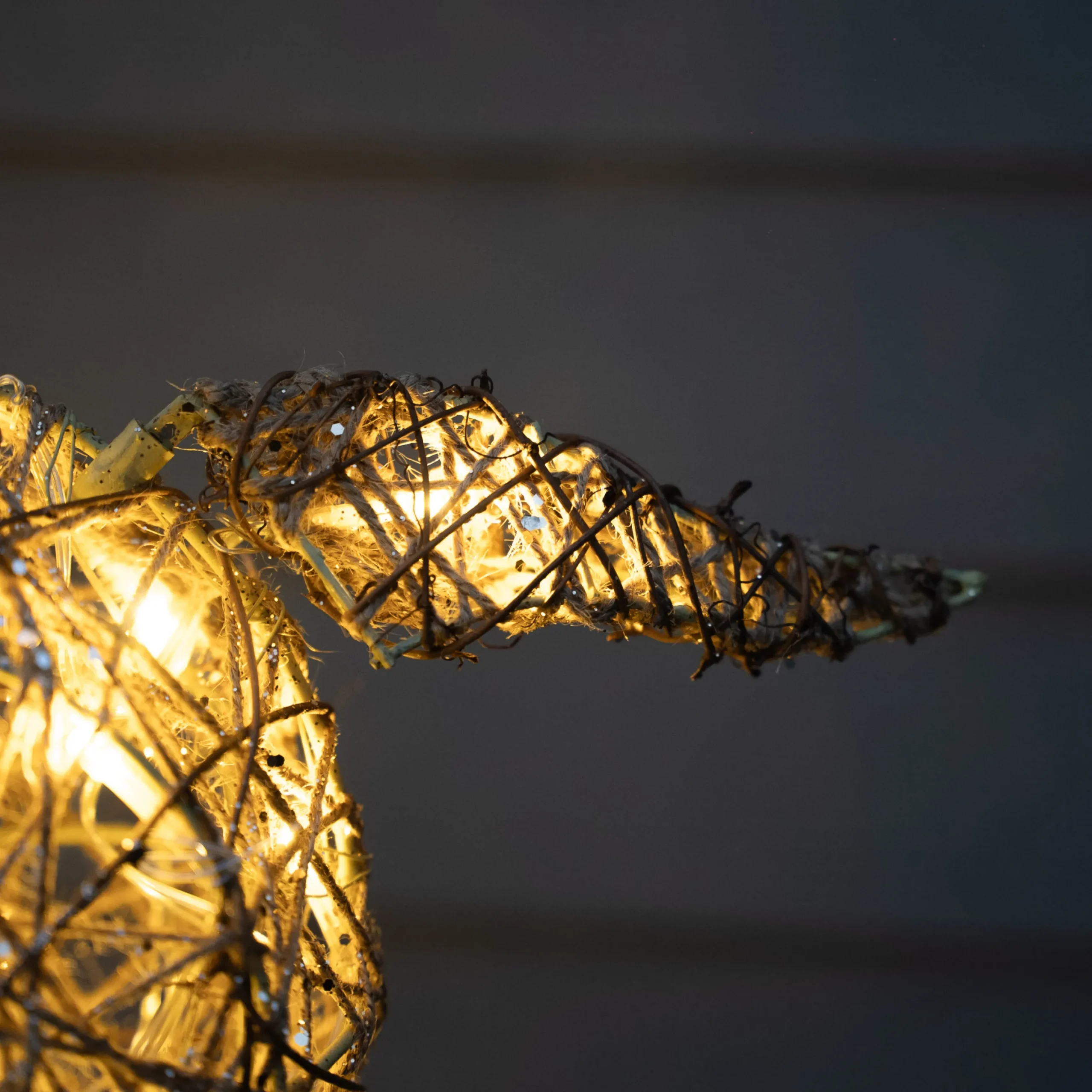 130Cm Gold Glitter Reindeer With 80 Warm White Led Lights