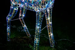 110Cm Iridescent Reindeer With 70 White Led Lights