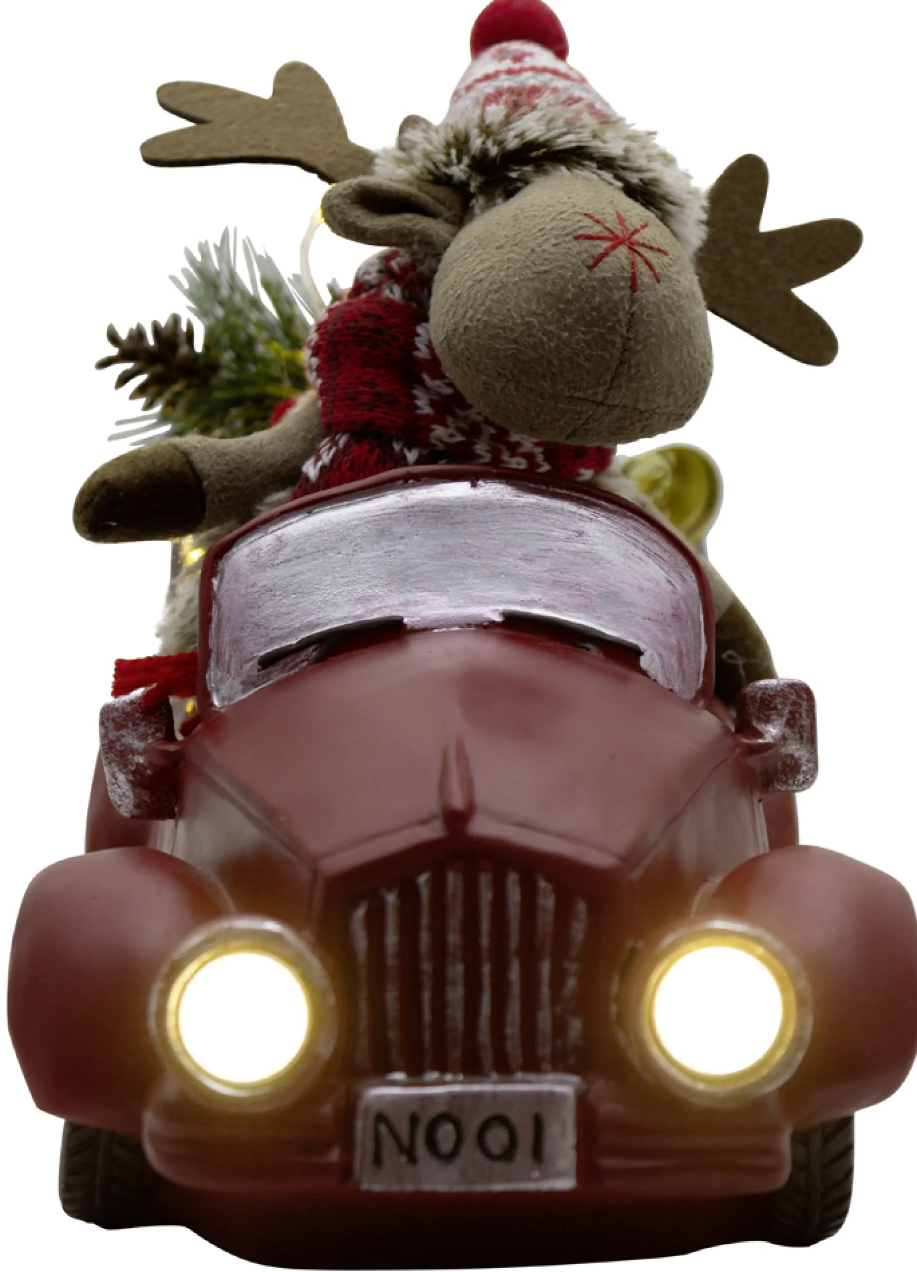 32Cm Led Moose In A Car