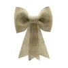 30Cm Light Gold Glitter Bow Medium