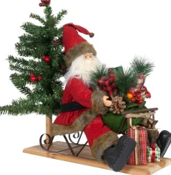 45Cm Santa On Sleigh