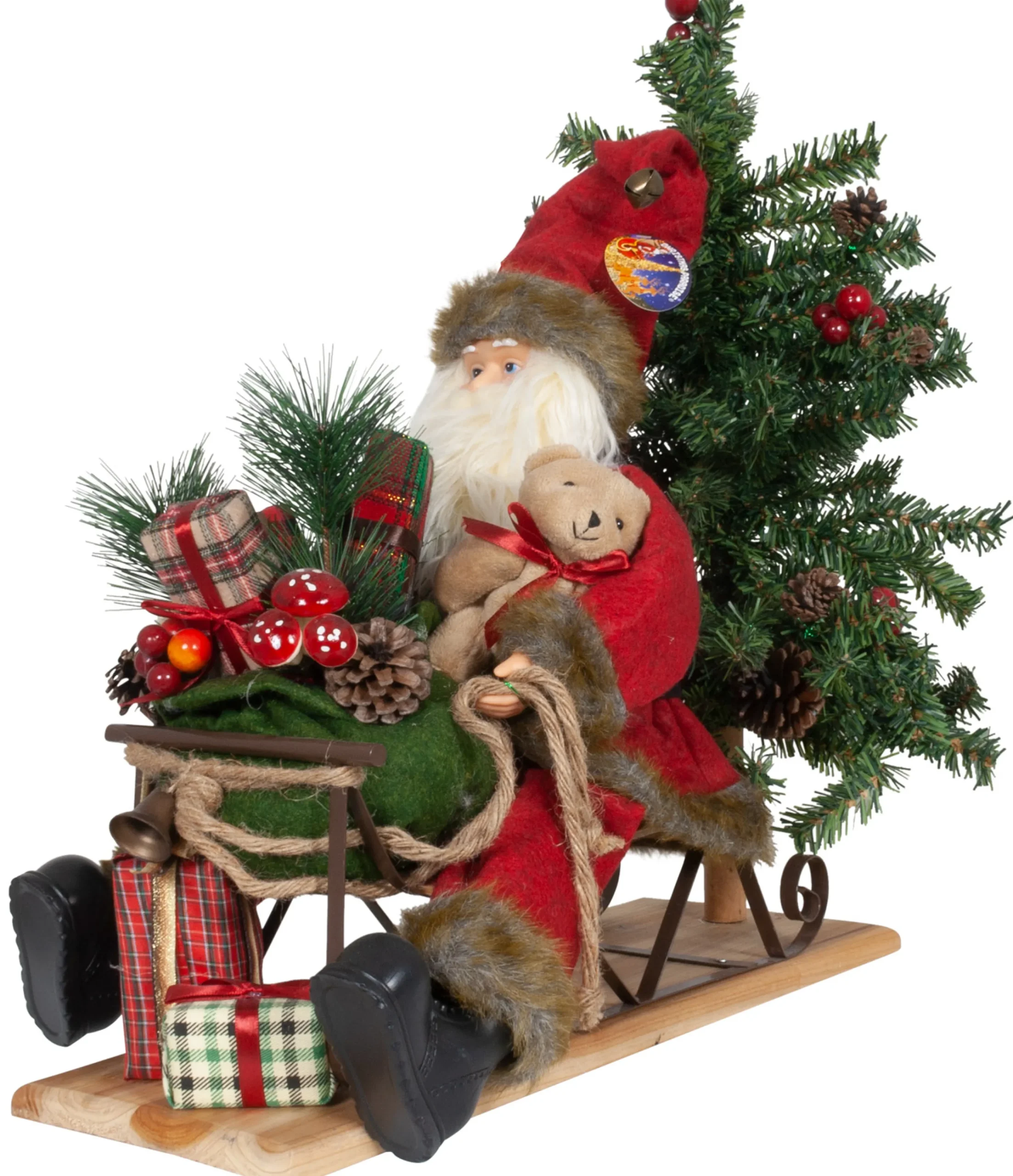 45Cm Santa On Sleigh