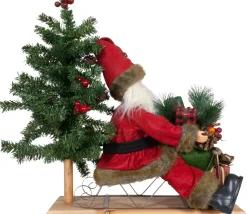 45Cm Santa On Sleigh