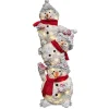 105Cm Snowmen Tower With 70 Warm White