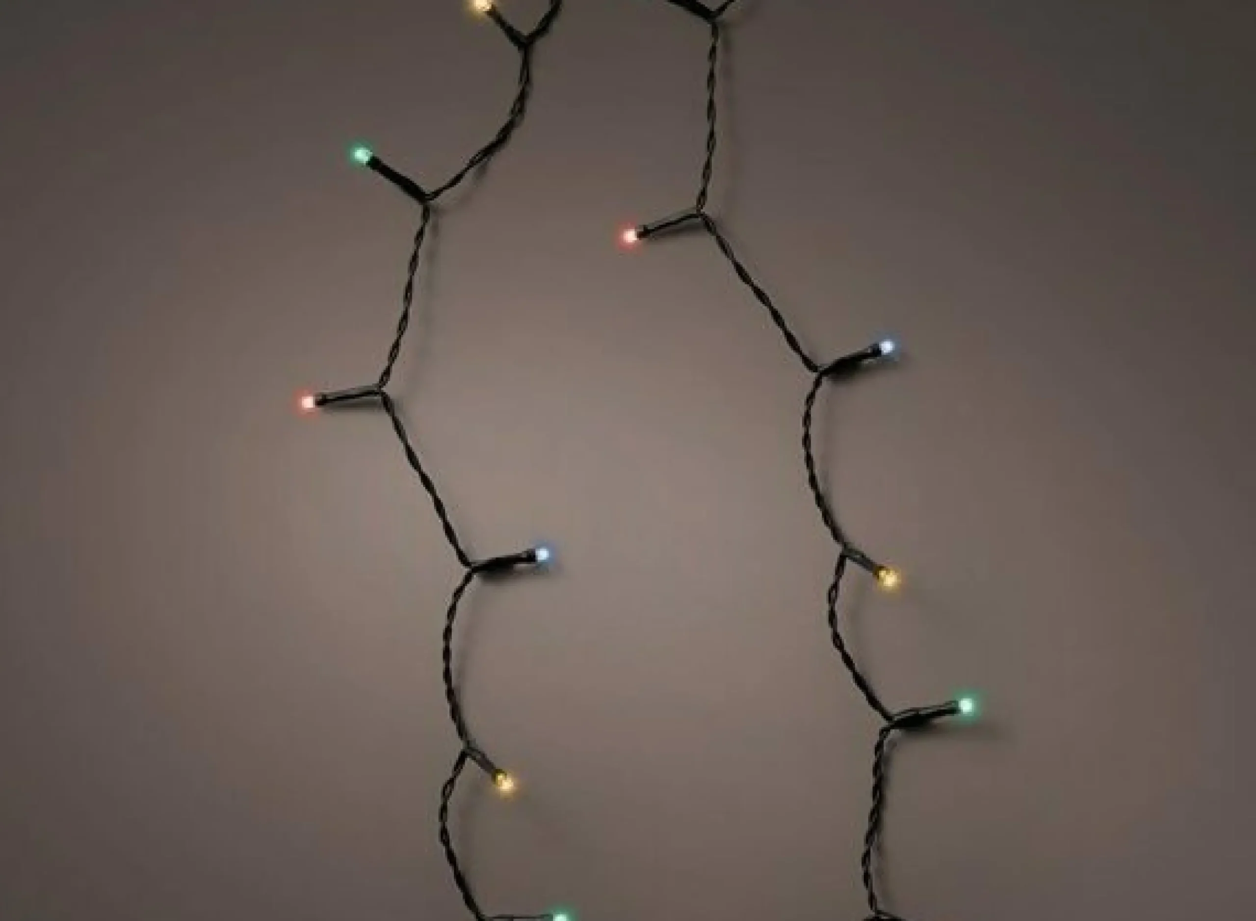 Durawise Multicoloured Battery Christmas Lights With Timer (Black Wire) Various Sizes