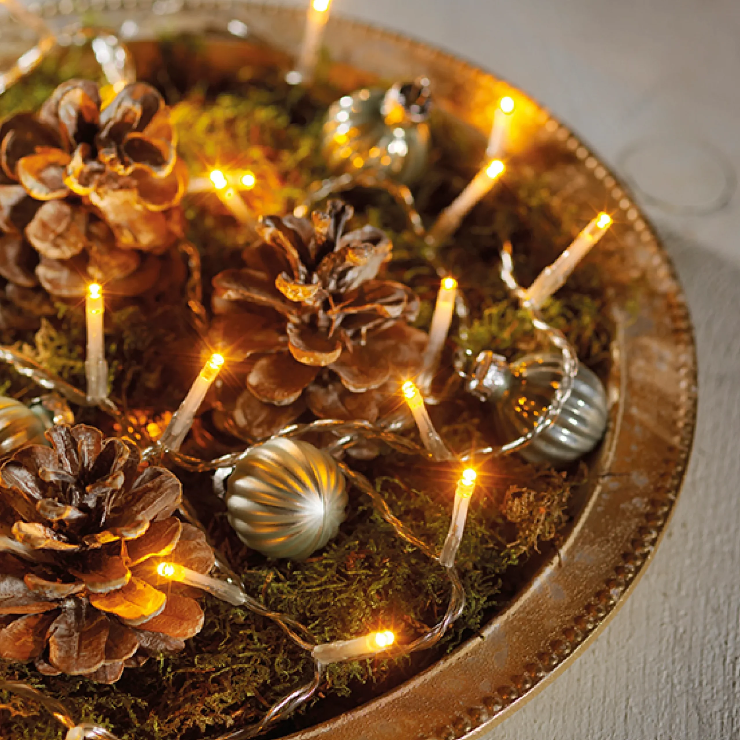 Durawise Warm White Battery Christmas Lights With Timer (Clear Wire) Various Sizes