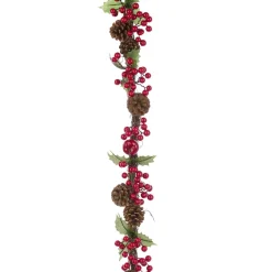 6Ft Berry Pinecone Christmas Garland