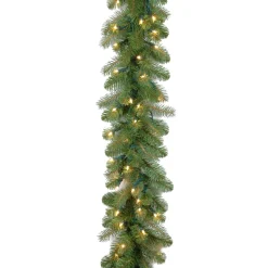 9Ft Feel Real Bayberry Spruce Pre-Lit Mains Powered Christmas Garland