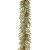 9Ft Feel Real Dorcester Fir Christmas Garland With Berries And Cones