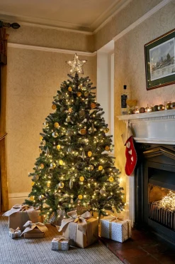 9Ft Feel Real Newberry Spruce Pre-Lit Artificial Christmas Tree