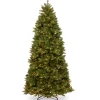 7.5Ft Feel Real Newberry Spruce Pre-Lit Slim Artificial Christmas Tree