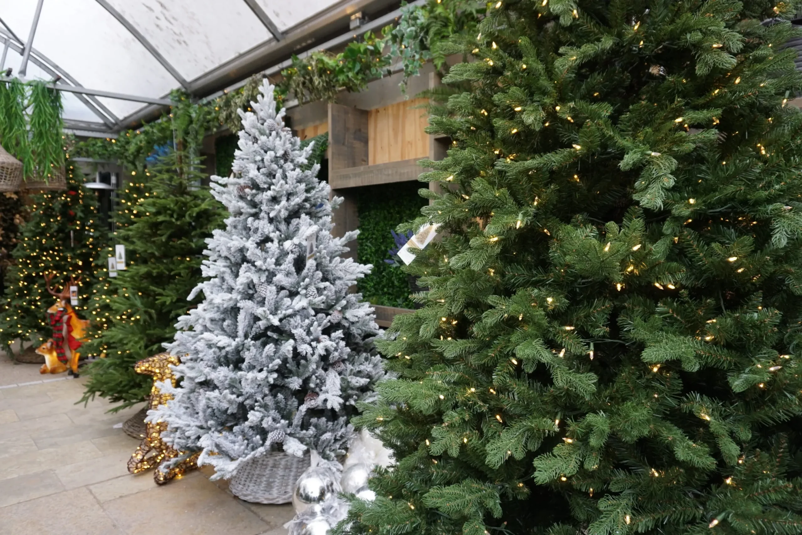 7.5Ft Feel Real Snowy Waterford Pine Artificial Christmas Tree