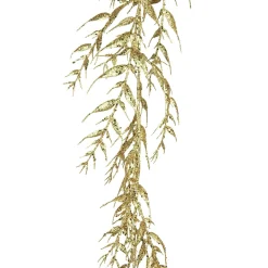 6Ft Gold Leaf Christmas Garland