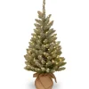 3Ft Snowy Concolor Fir Pre-Lit Artificial Christmas Tree