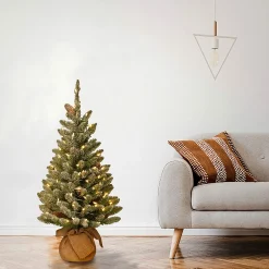 3Ft Snowy Concolor Fir Pre-Lit Artificial Christmas Tree