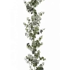 6Ft Snowy Spiral Eucalyptus Christmas Garland