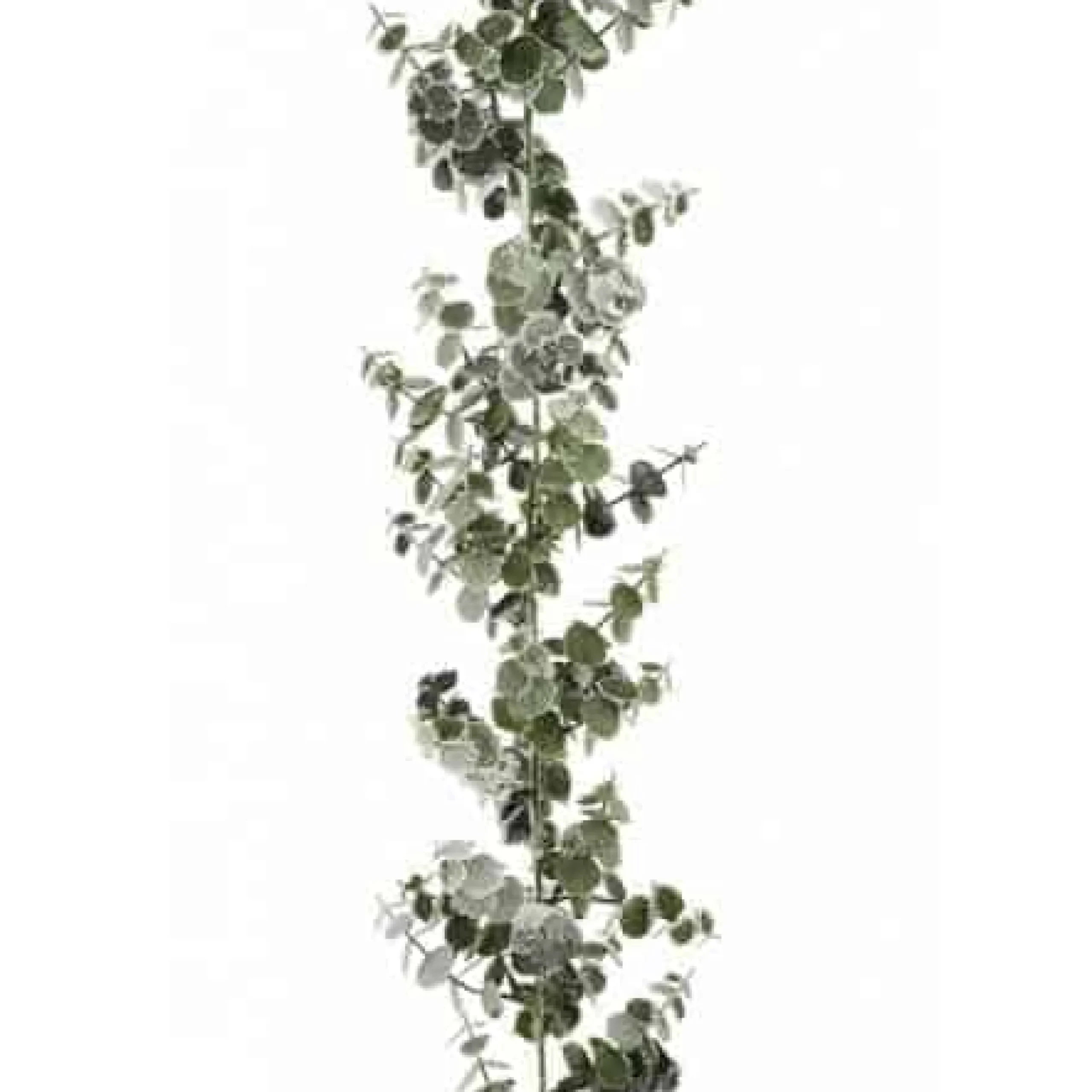 6Ft Snowy Spiral Eucalyptus Christmas Garland