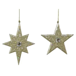 Gold Glitter Jewel Bethlehem Star Decor