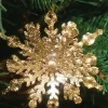Gold Glitter Snowflake – Christmas Tree Decor