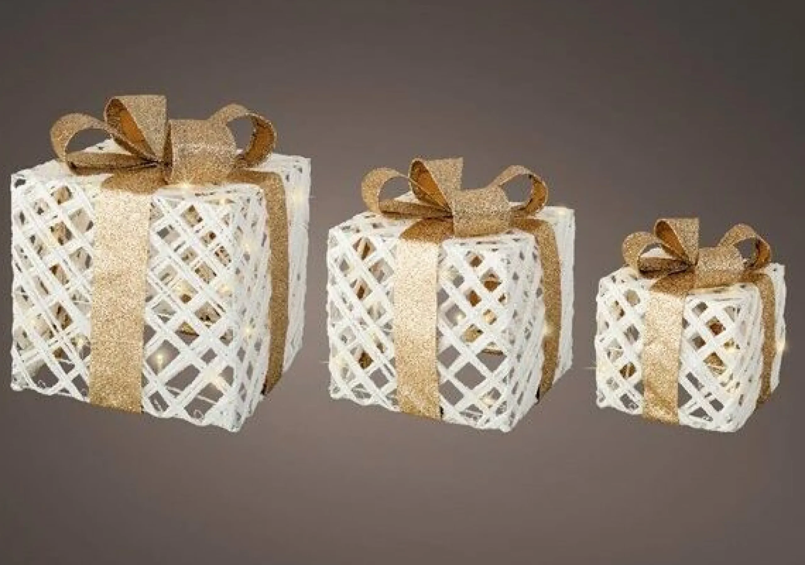 Led Gold Ribbon Gift Box Set