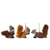 Set Of 3 Suspended 10Cm Squirrel Decorations For Enchanting Christmas Trees