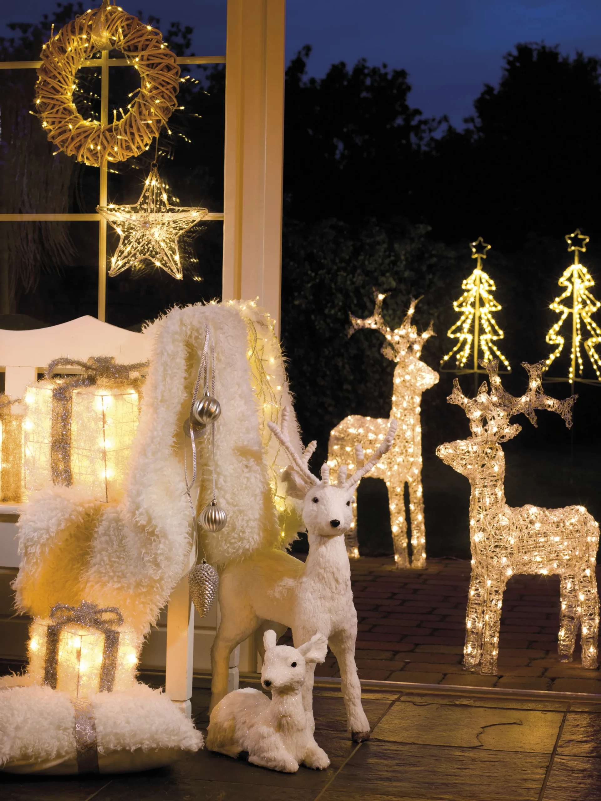 Warm White Led Acrylic Reindeer